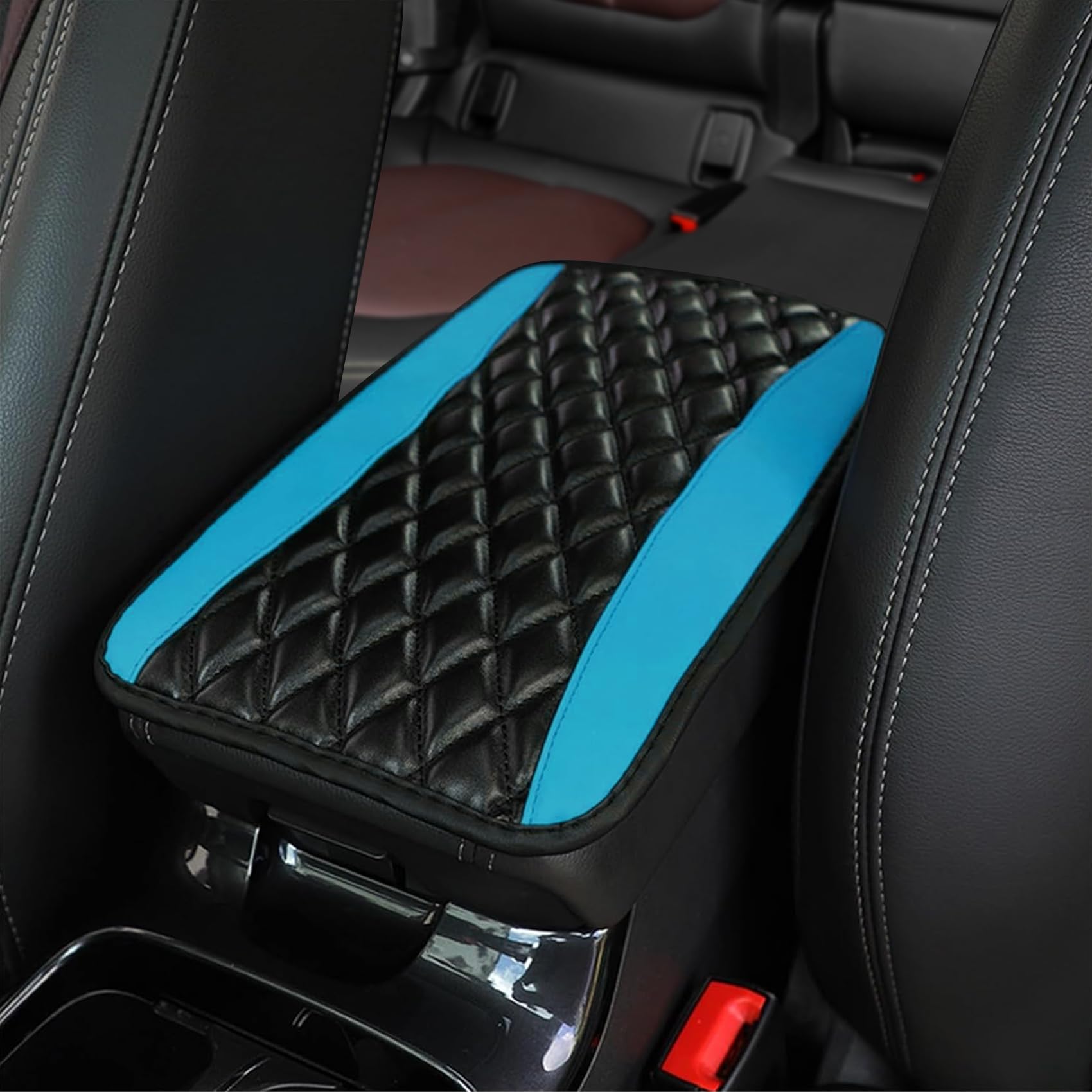 HAOBOCar Center Console Cushion Pad, Car Armrest Cover, Universal Leather Waterproof Armrest Seat Box Cover Profector, Comfortable Car Decor Accessories Interior Protection for Most Vehicle, SUV