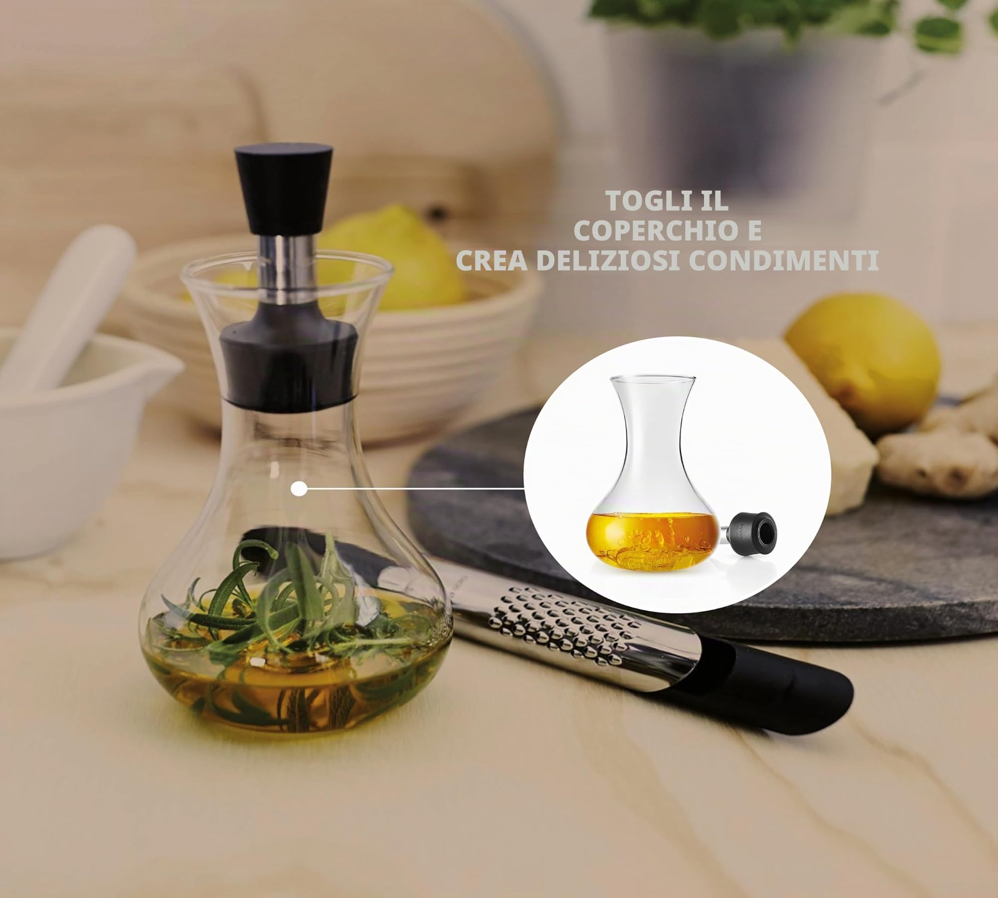 EVA SOLO | Set Oilcarafe & Shaker | Drip-free – no olio o condimento sul tavolo |
