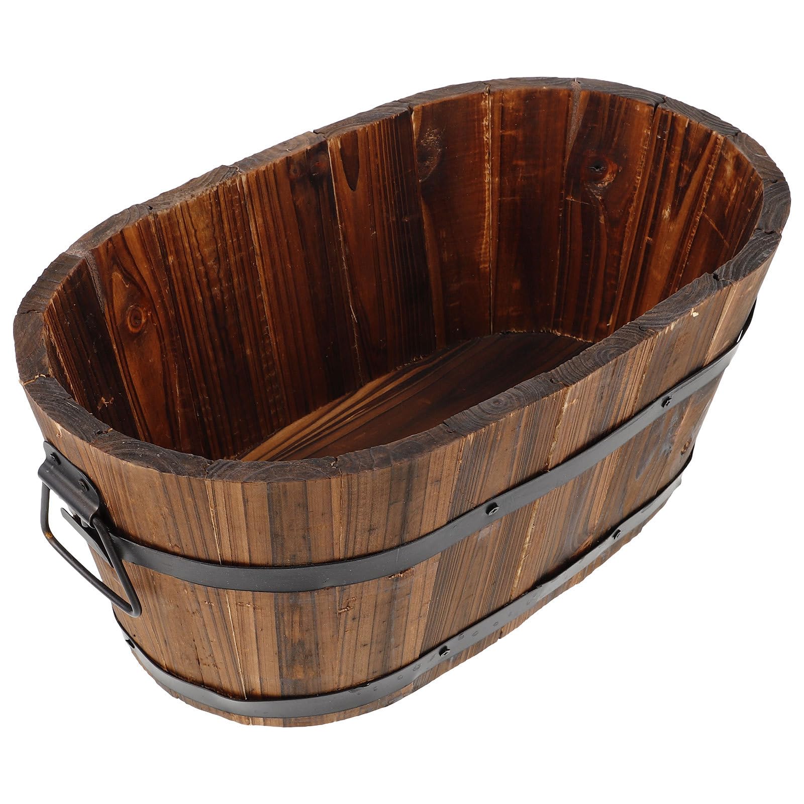Jardinière rectangulaire petite taille en bois traité pour plantations saines