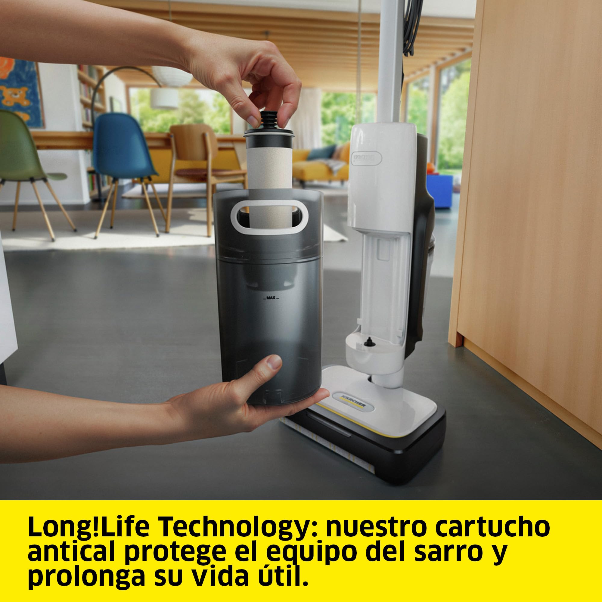 Kärcher aspiradora a vapor SCV 4 Steam Vac, solución 3 en 1 (limpieza a vapor, aspirado y combinado), elimina el 99,999% de virus* y bacterias**, tiempo de calentamiento: 30 s, función de autolimpieza