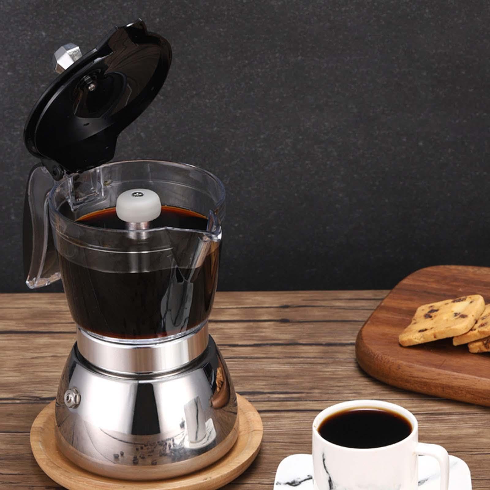 Cafetera Espresso para Estufa, Cafetera con Mango Ergonómico para Cafetería, Camping Al Aire Libre, 280 ml, Individual