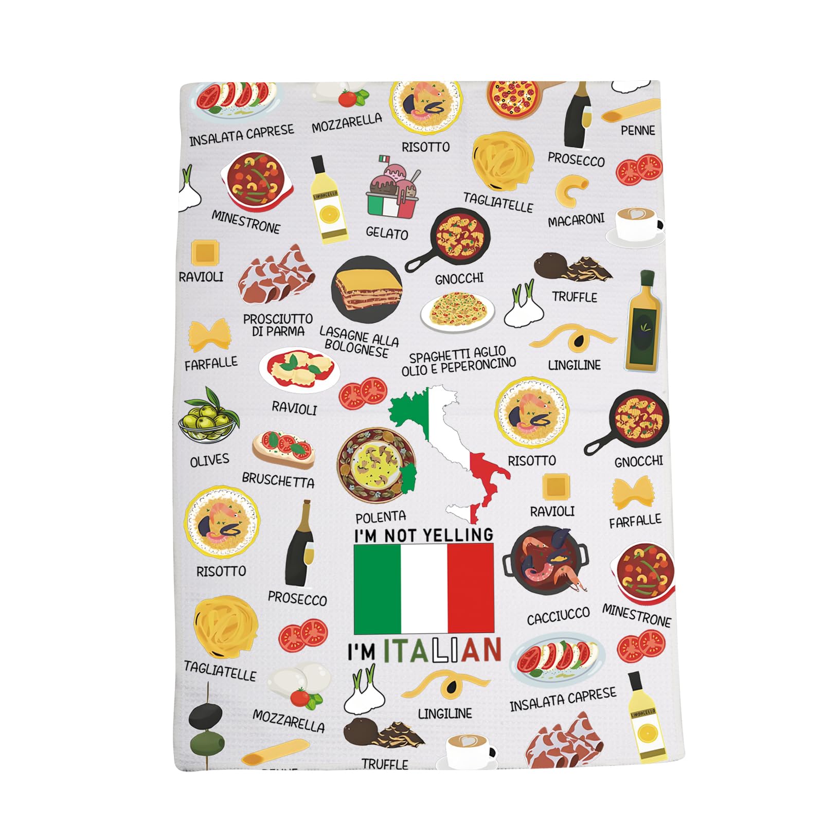 Serviette de cuisine italienne : fini le linge fade avec cette carte d'Europe