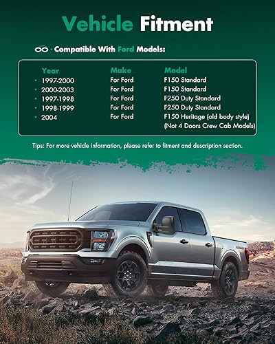 Miniatura 7 de SCITOO Espejos de remolque compatibles con Ford F-150 1997-2003 1997-1999 para Ford para F250 Standard Extended Cab (no compatible con modelos de