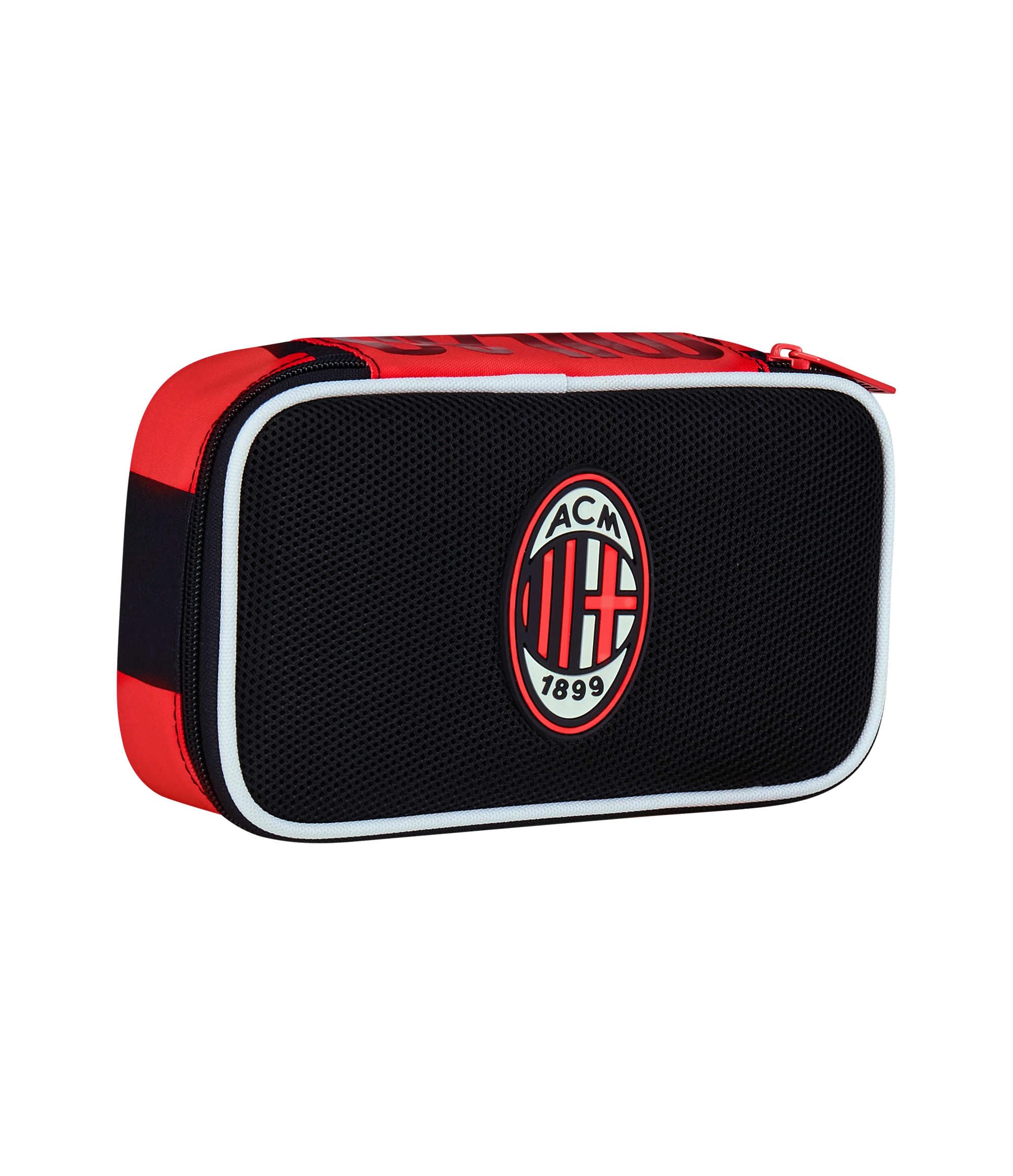Seven Milan Astuccio Scuola Quick Case, Nero, Portapenne Completo di Penne, Matite, Colori, Accessori Zaino, Scuola Elementare e Media, Bambino Calcio