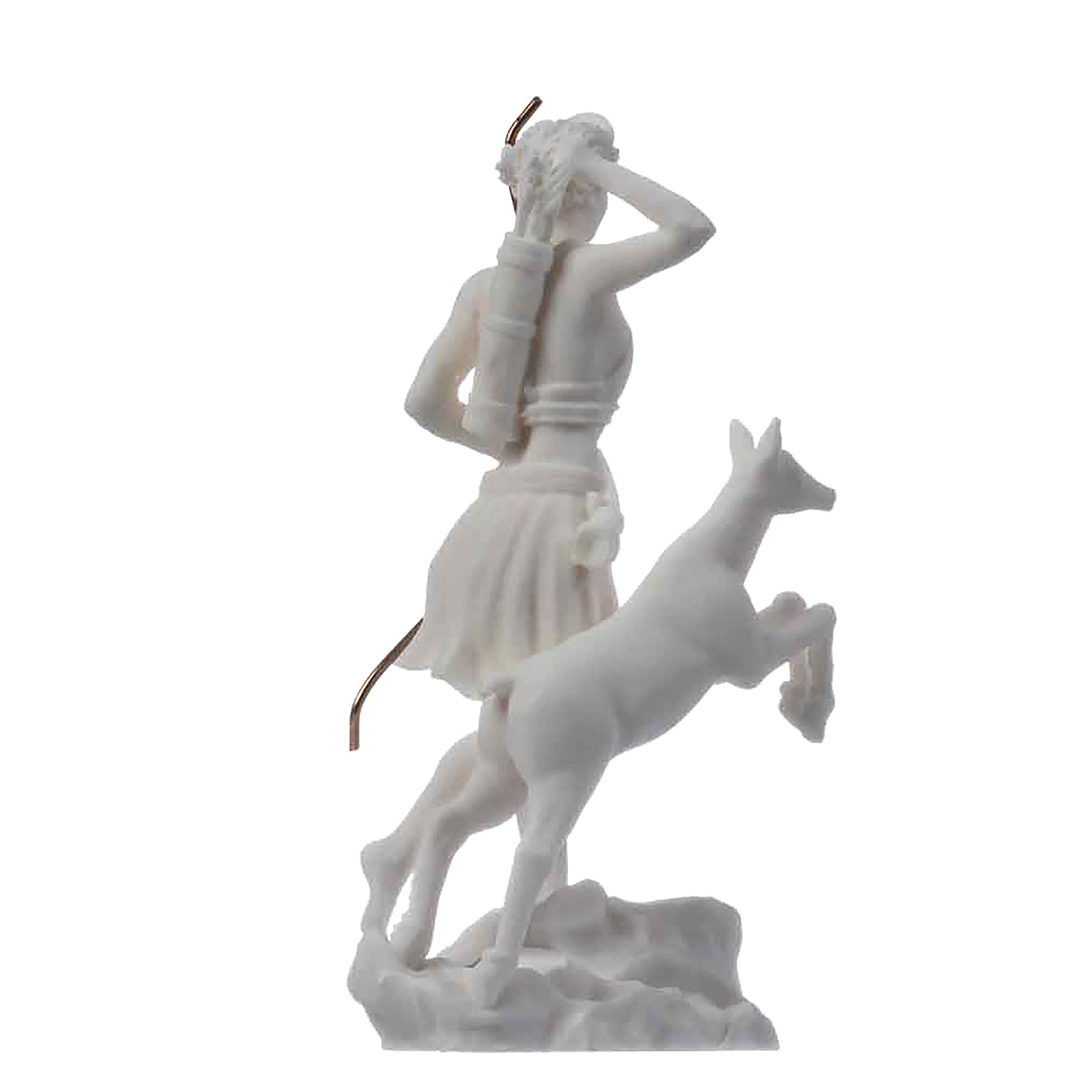 Diosa Artemis Diana Estatua griega Naturaleza Luna Alabastro 17 cm