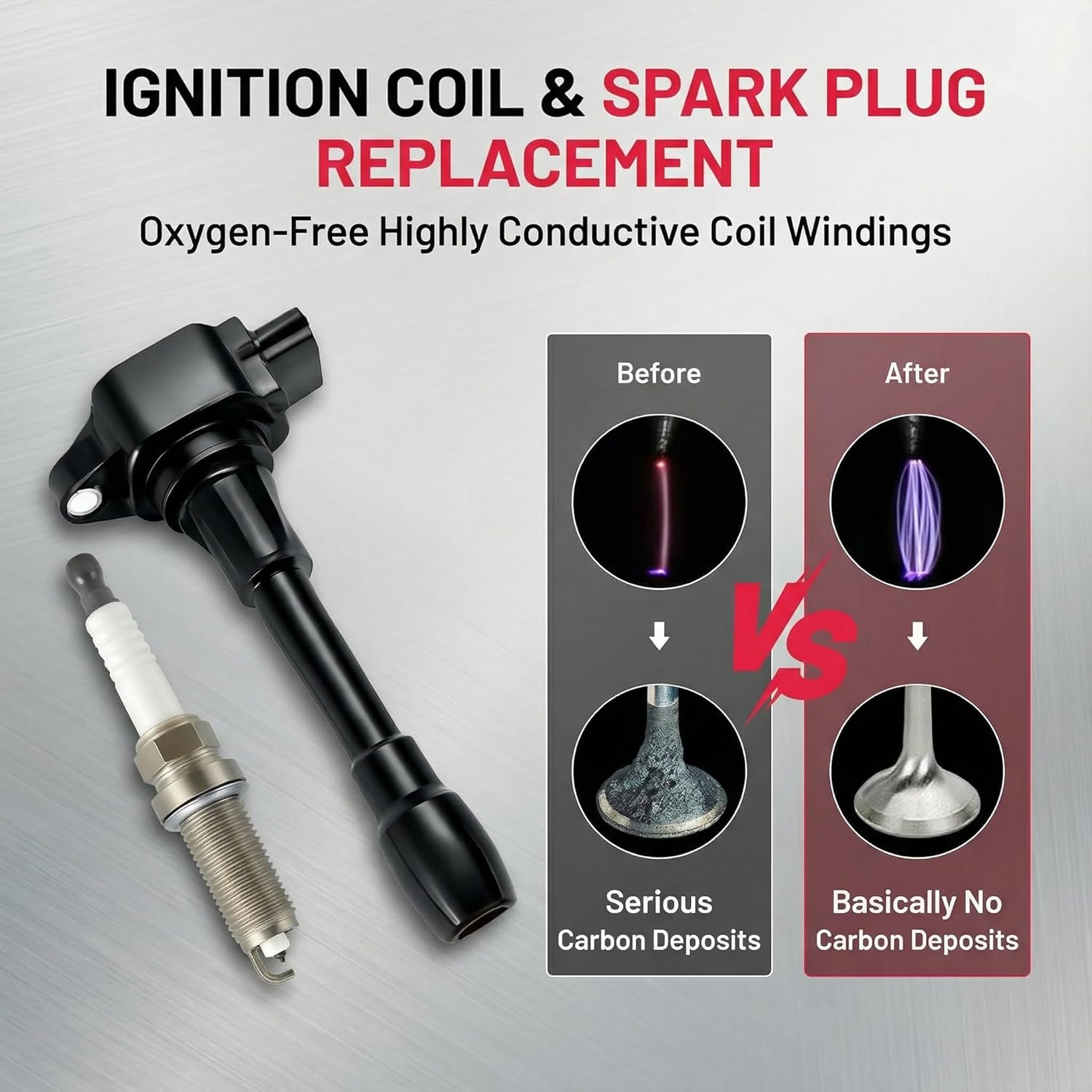 4PCS UF549 Ignition Coil Packs & 9029 Double Iridium Spark Plug Compatible with 07-2019 Nissan Altima Versa Sentra Rogue Cube NV200 Pathfinder 09-2017 Infiniti FX50 M56 QX60 QX70 C1696 & DILKA6RA11