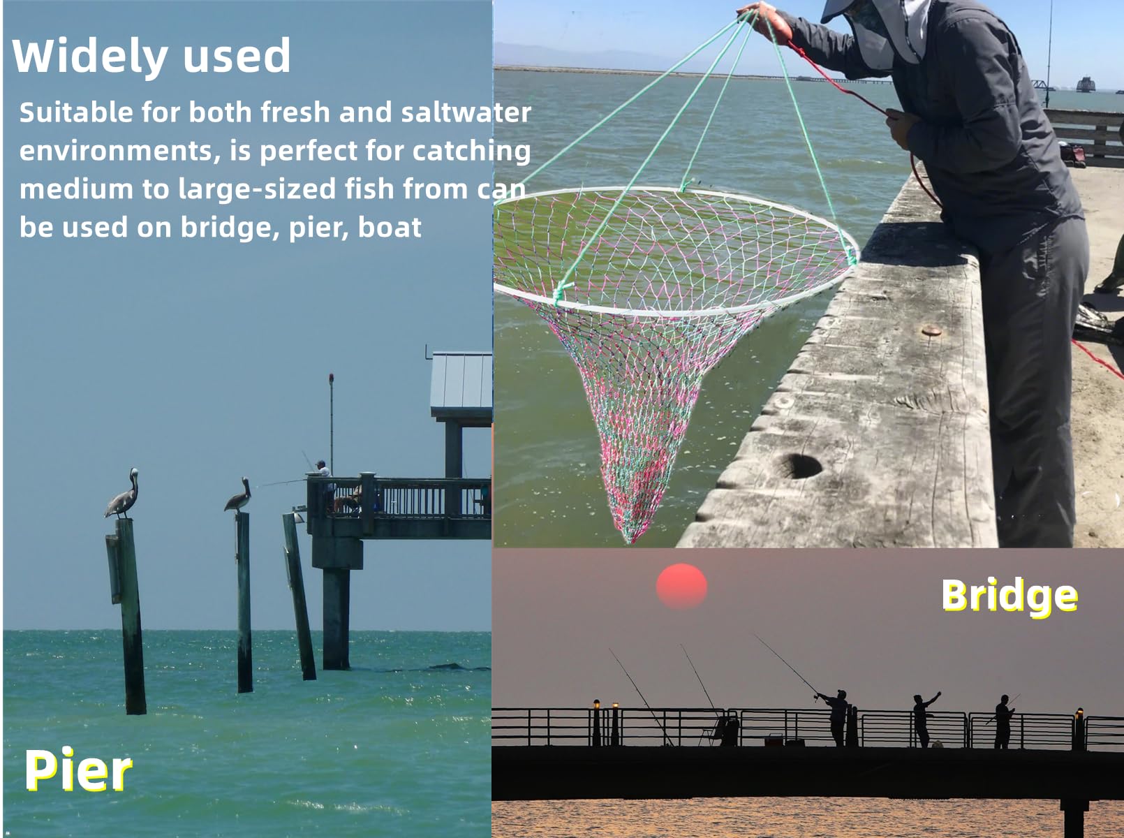 Fishing Net Railing Snapklik.com : 32in X 37in Folded Bridge And Pier Fishing Net, More ...