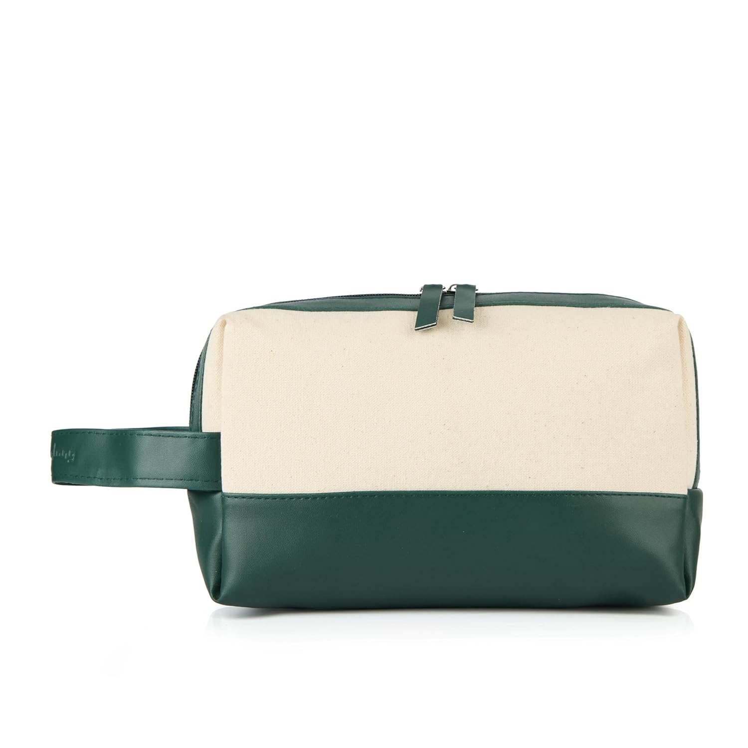 Lifetime Personalized Travel Pouch | Premium Water Resistant Canvas Toiletry Bag for Men and Women | Compact and Spacious Toiletry Bag for Travel, Gym, Daily Use, Shaving Kit and Cosmetic Bag (Green)