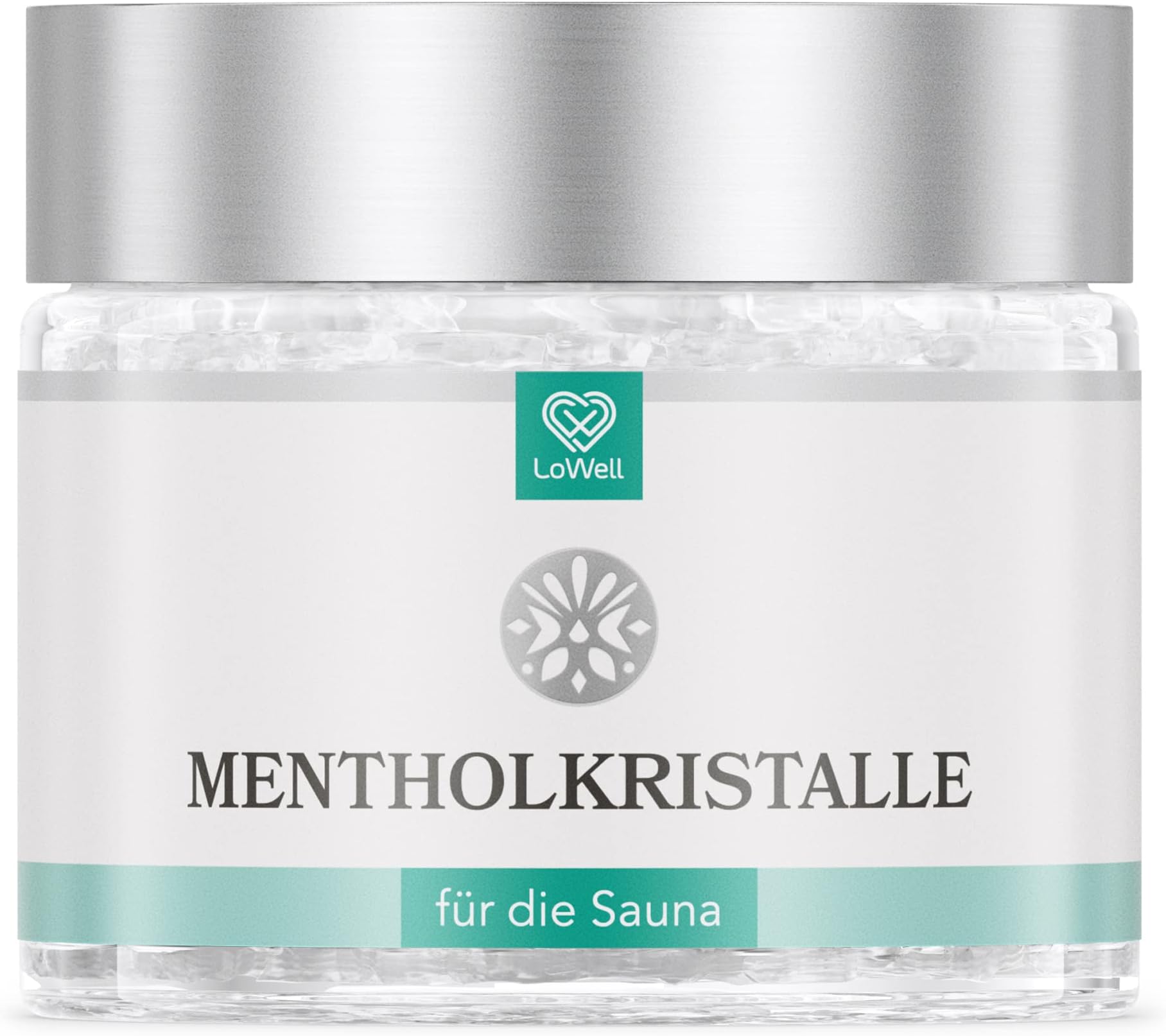 LoWell® - Menthol Crystals 40g in a resealable Box - Premium Quality Sauna Crystals Sauna Crystals Sauna Crystals Menthol - Sauna Crystals Mint