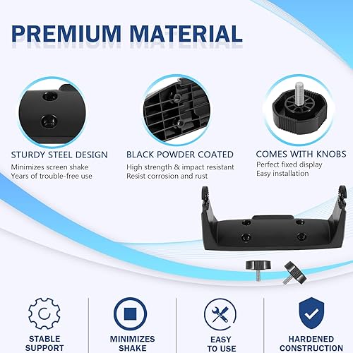 Miniatura 6 de 000-11019-001 Soporte de montaje de cardán actualizado con perillas para modelos de pantalla táctil Lowrance HDS-7 HDS Gen3, HDS Gen2 Touch, Elite y