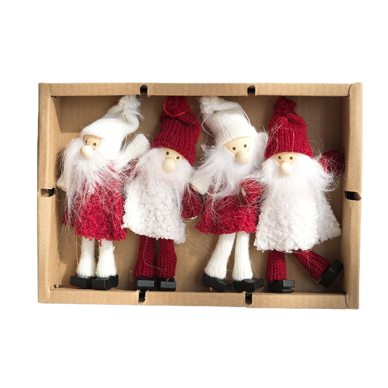 Ornements de Noël en peluche décorations de fête de fenêtre maison 12cm