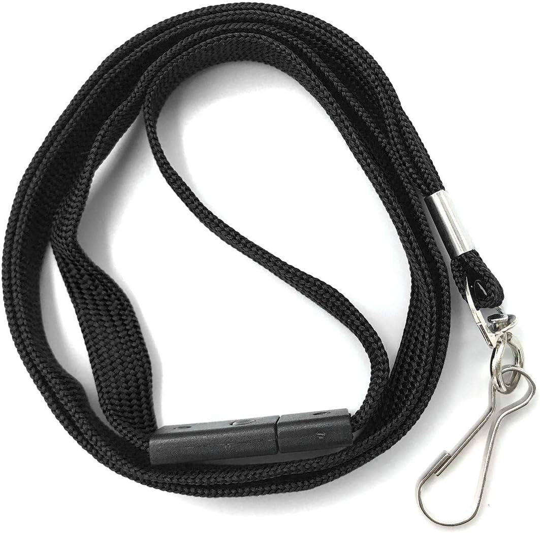 Bird Fiy Lanyards Safety Black Lanyards Neck Flat Premium Breakaway Badge Lanyard with J-Hook for ID Nametag Badge Holder (Black, 25 PCS) - Image 5
