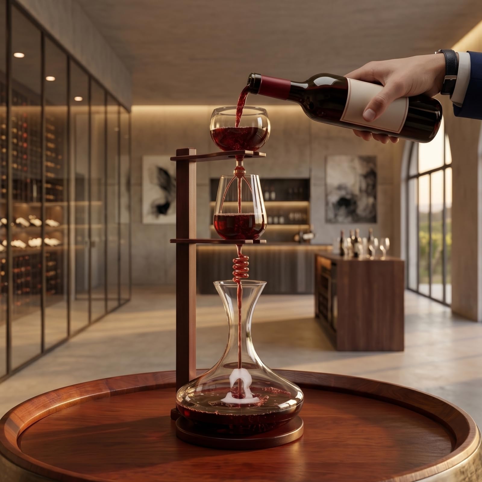 Snapklik.com : Wine Tower Decanting & Aerator Set By The Wine Savant ...