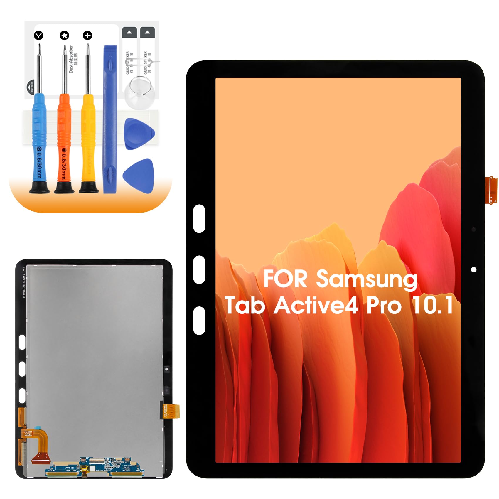Pantalla LCD para Samsung Tab Active4 Pro 10.1 (2022) T636B LCD Display para Samsung Galaxy Tab Active4 Pro 2022 10.1 Pulgadas Pantalla de Repuesto Digitalizer Touch Screen Asamblea con Reparación
