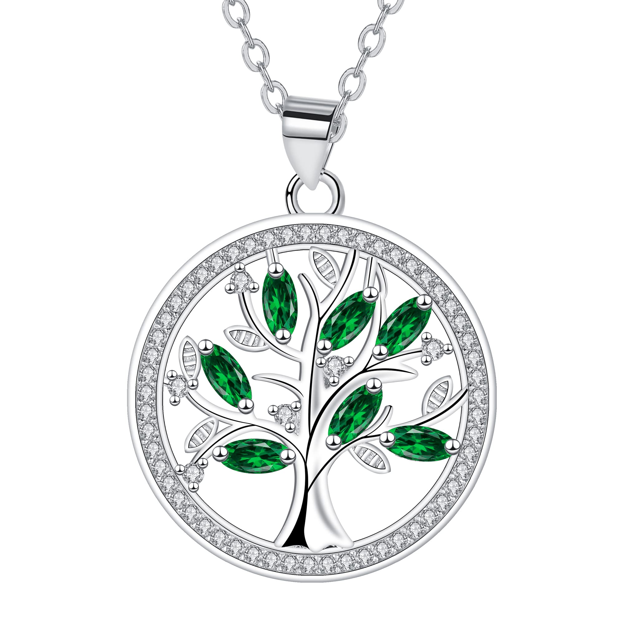 MicoryCollares Mujer Plata de Ley 925 Árbol de la Vida Colgante,Joyas Mujer San Valentin Regalos Originales para Mujer Madre