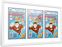 Vista 59 de Poster Palooza Marco de cómic con paspartú para 2 cómics CGC, CBCS o PGX Graded Comics – Marco de cómic negro para cómics de 8.125 x 13 pulgadas
