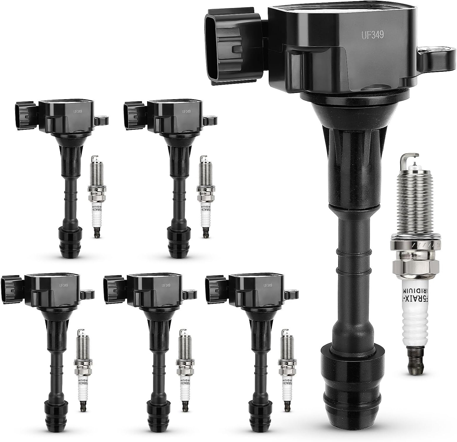 UF349 Ignition Coil & 224018H515 Double Iridium Spark Plug