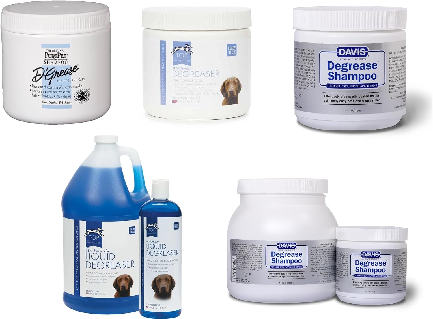 Dog Cat Puppy Kitten DeGreaser Shampoo or Paste Gentle Strong Premium Selections Available (64 oz Degrease Paste)
