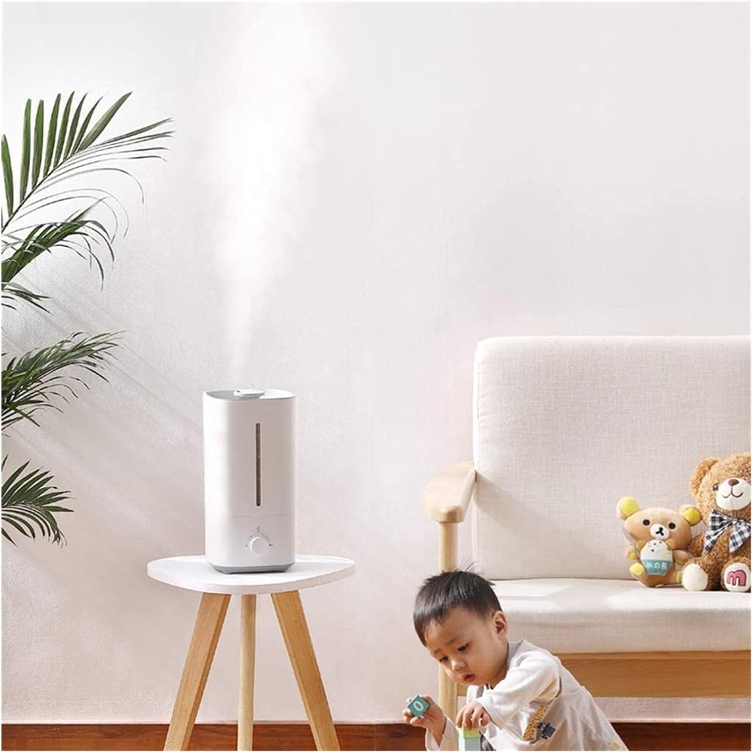 Portable Mini Humidifiers Small Cool Mist Humidifier Desktop Humidifier for Bedroom Travel Office Home Car Auto Shut-Off Super Quiet (Gray)