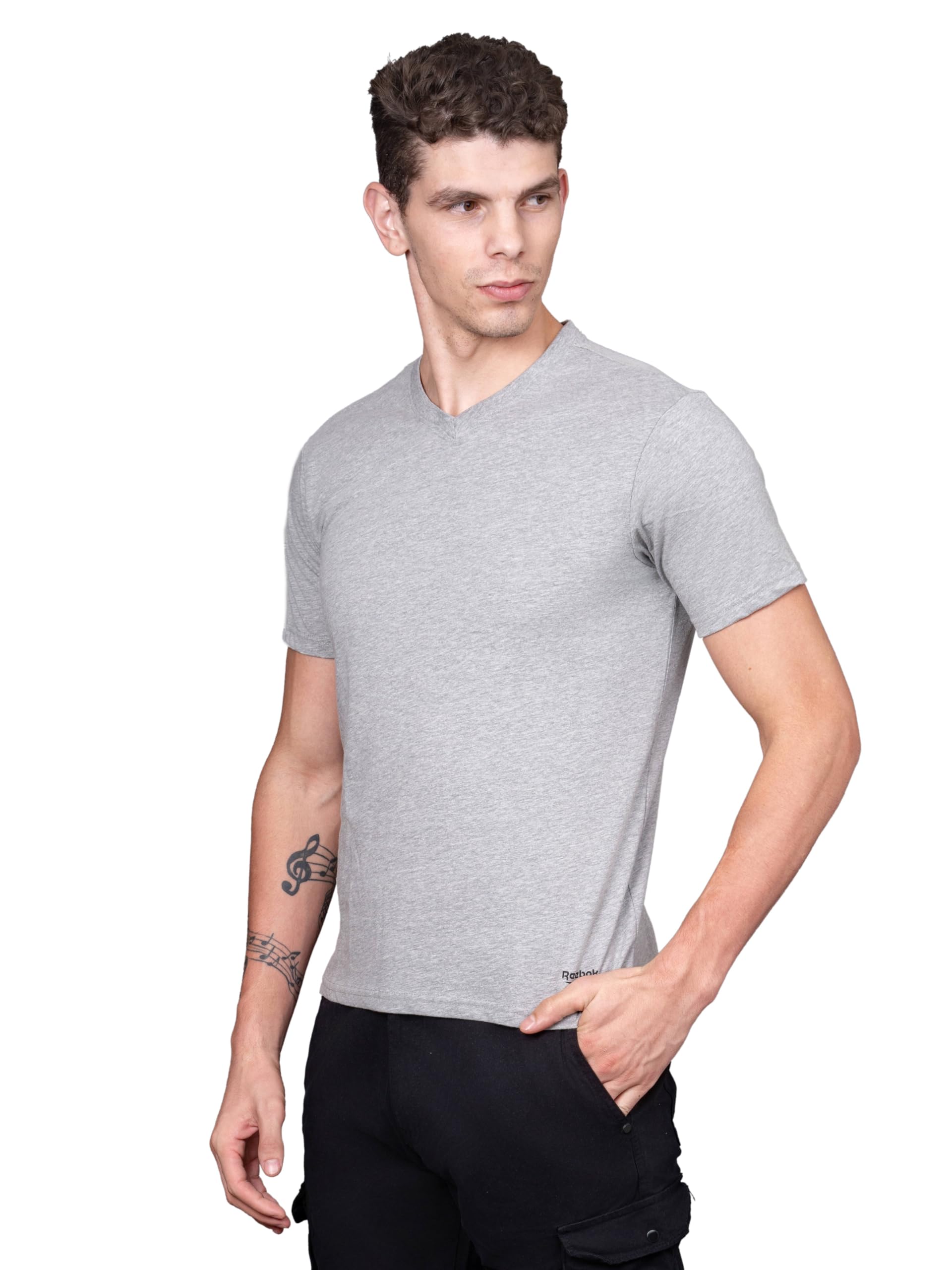 Reebok Men's Solid Regular Fit T-Shirt-picture-41