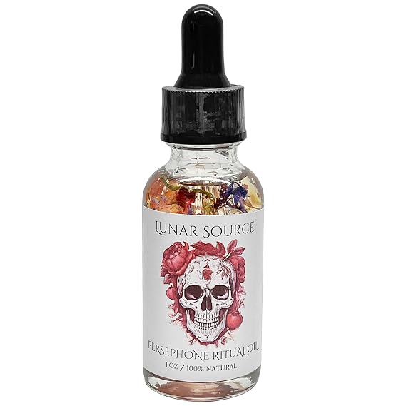 Persephone Ritual Oil | Body Perfume Anointing Witchcraft Wiccan Pagan Witch Herbal Intention Queen of Underworld Goddess Spell Altar Devotee Invocation Sacred Offerings