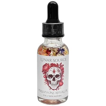 Persephone Ritual Oil | Body Perfume Anointing Witchcraft Wiccan Pagan Witch Herbal Intention Queen of Underworld Goddess Spell Altar Devotee Invocation Sacred Offerings