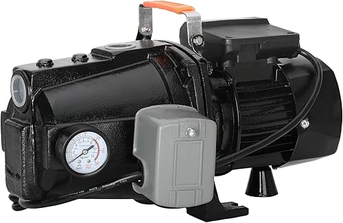 Bomba de chorro de pozo poco profundo 1HP, bomba de agua de pozo poco profundo de 110 V, bomba de chorro de pozo profundo para el hogar, jardín,