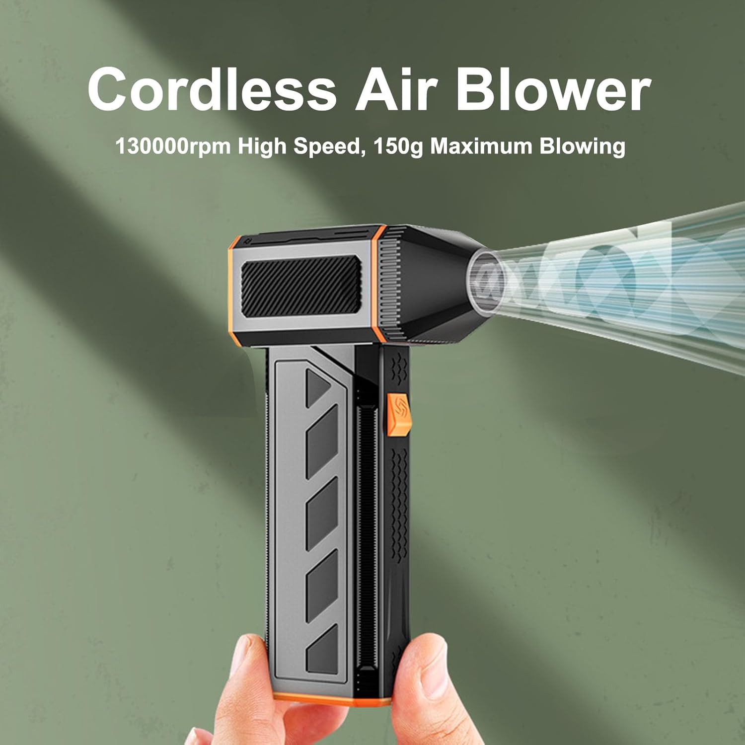 Compressed Air Duster Electric Air Duster Cordless Dry Blower Air Blower for Keyboard PC Cleaning