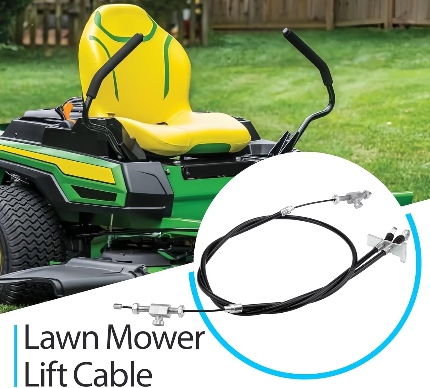 Lawn Mower Lift Cable Replace AM116462 AUC10015 AM146079 Compatible with John Deere Z335E Z335M Z345M Z345R Z355E Z355R Z365R Z375R