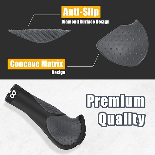 Miniatura 4 de Puños de manillar de bicicleta de montaña CyclingDeal - Empuñaduras ergonómicas antideslizantes para MTB - Empuñaduras de manillar de goma suave