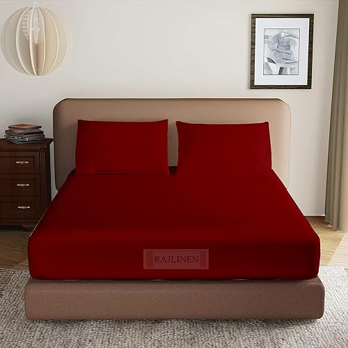 Juego de sábanas Queen de 3 piezas, 1 sábana bajera, 2 fundas de almohada de lujo 1800, microfibra ultra suave, juego de sábanas de 3 piezas tamaño