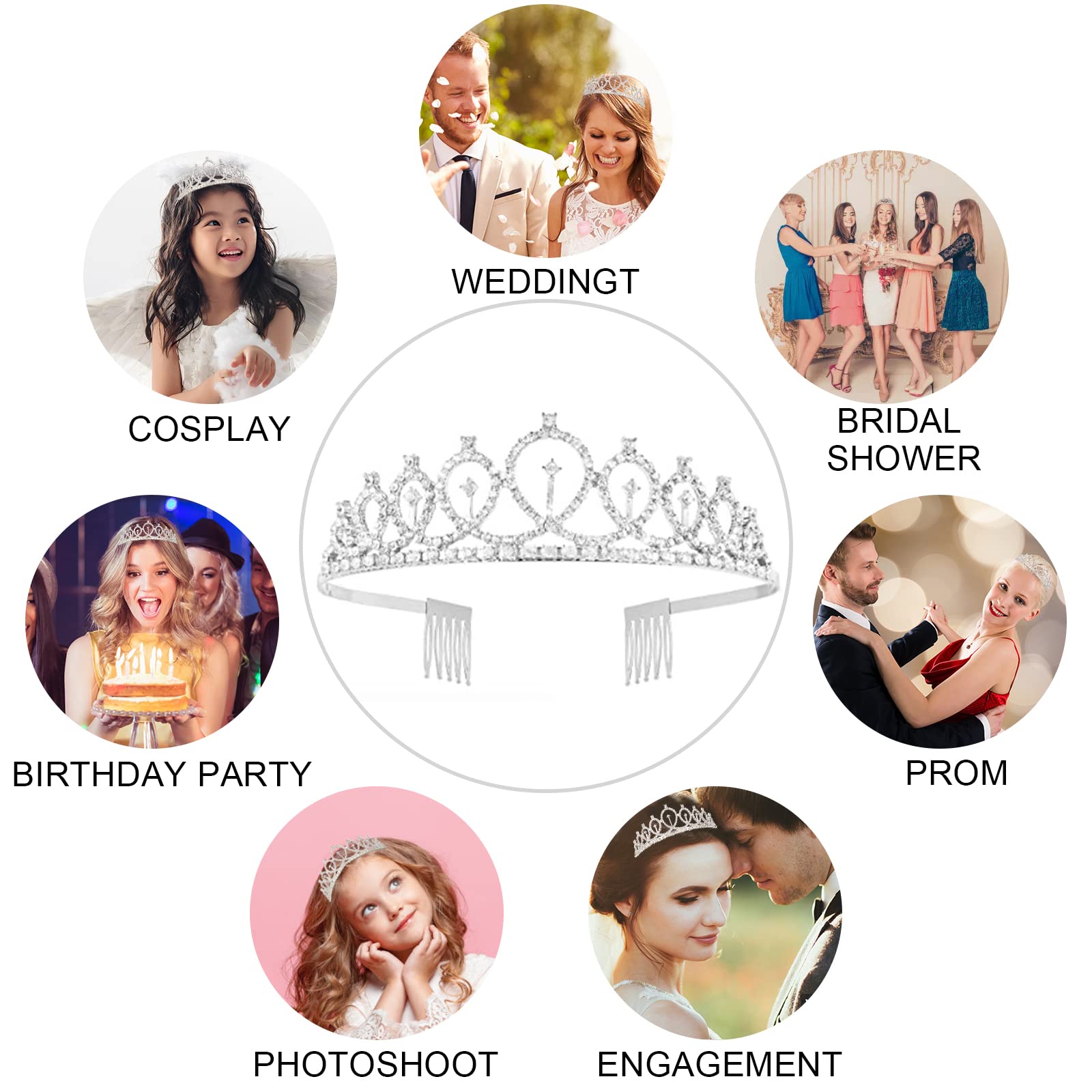 Diadème Anniversaire Cadeau Enfant Kit Couronne Princesse 5 Ans - Bandeau Paillettes Écharpe - Fête Anniversaire Fille Decoration Anniversaire 2 Ans