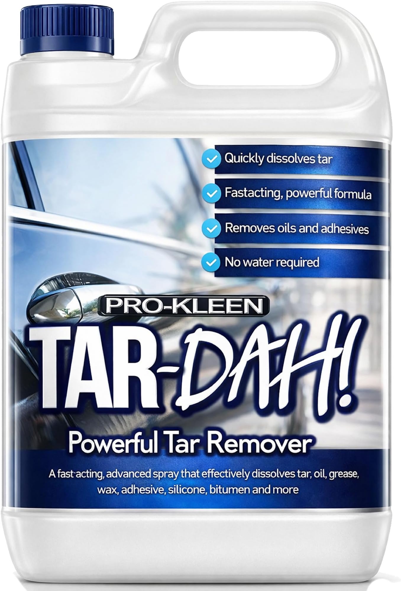 Pro-Kleen Tar-Dah! Tar Remover (5L) - Powerful Tar & Bug Remover for Cars - Rapidly & Safely Dissolves Tar - Safe On All Metal, Paintwork, Trims, Plastic & Glass
