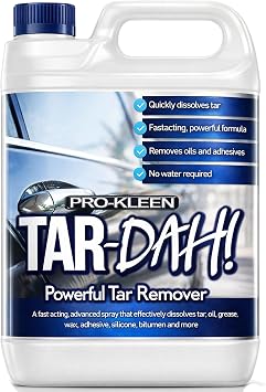 Pro-Kleen Tar-Dah! Tar Remover 5L - Powerful Tar & Bug Remover for Cars - Rapidly & Safely Dissolves Tar - Safe On All Metal, Paintwork, Trims, Plastic & Glass