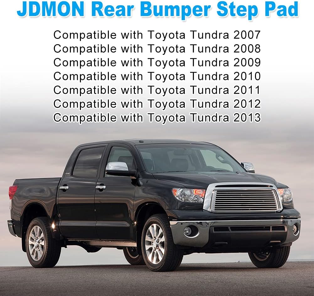 JDMON Compatible with Rear Bumper Step Pad Toyota Tundra 2007-2013 Replace 52163-0C040 52164-0C040 2Pcs