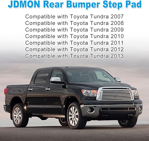 Miniatura 2 de JDMON Compatible con parachoques trasero para Toyota Tundra 2007-2013 Reemplazar 52163-0C040 52164-0C040 2 piezas