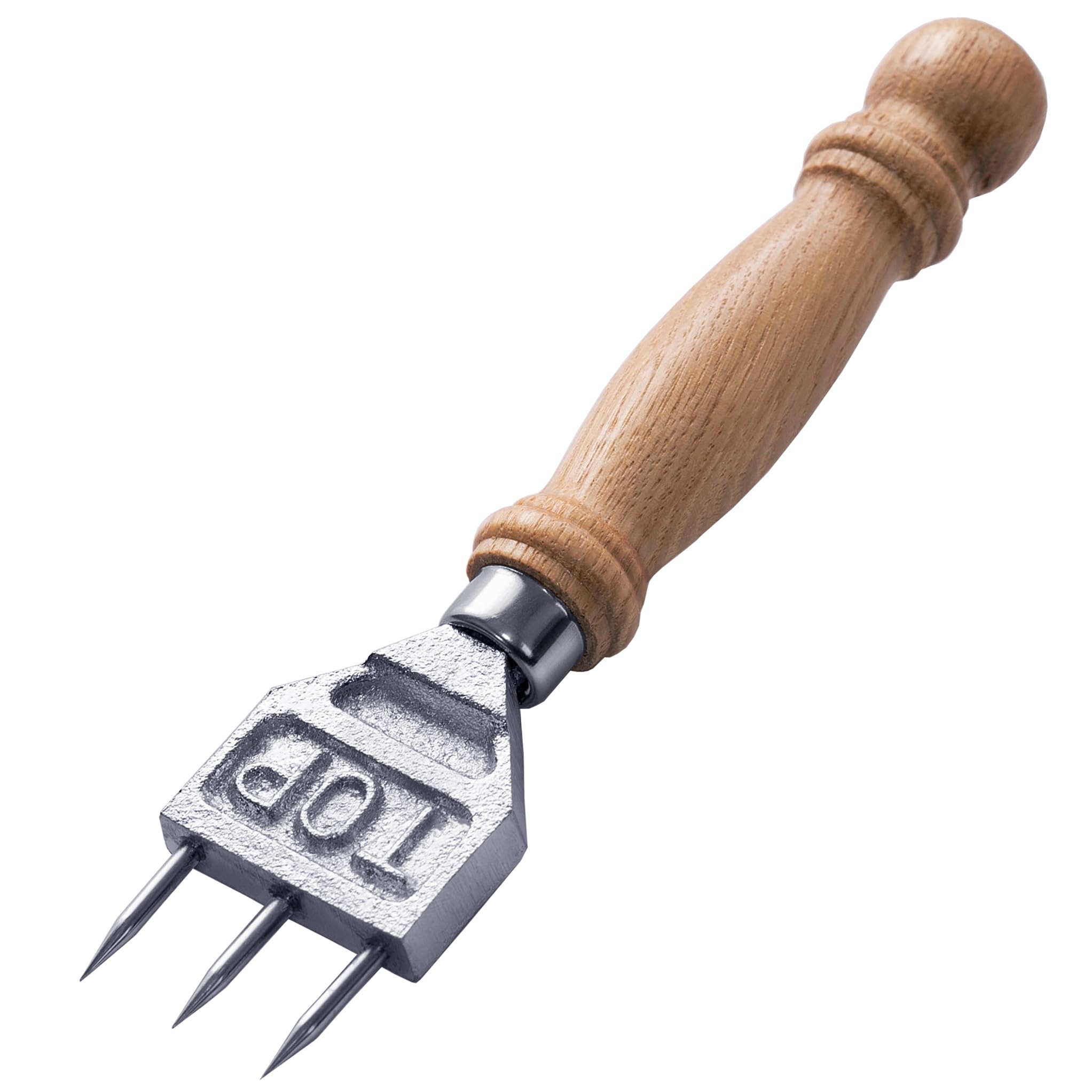 RANSHOU Japanese Ice Pick Tool for Breaking Ice 7" Three Prong, Made in JAPAN, Heavy Duty Japanese Steel Blade, Professional Bartender Ice Pick for Bar and Kitchen, Non-Slip Wood Handle