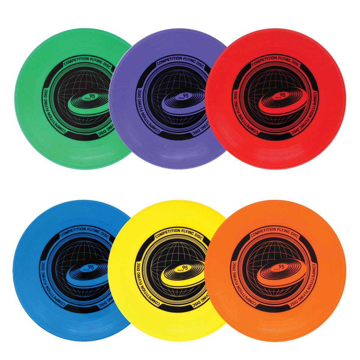 Great Lakes Sports Set of 6 Competition Discs - 95g