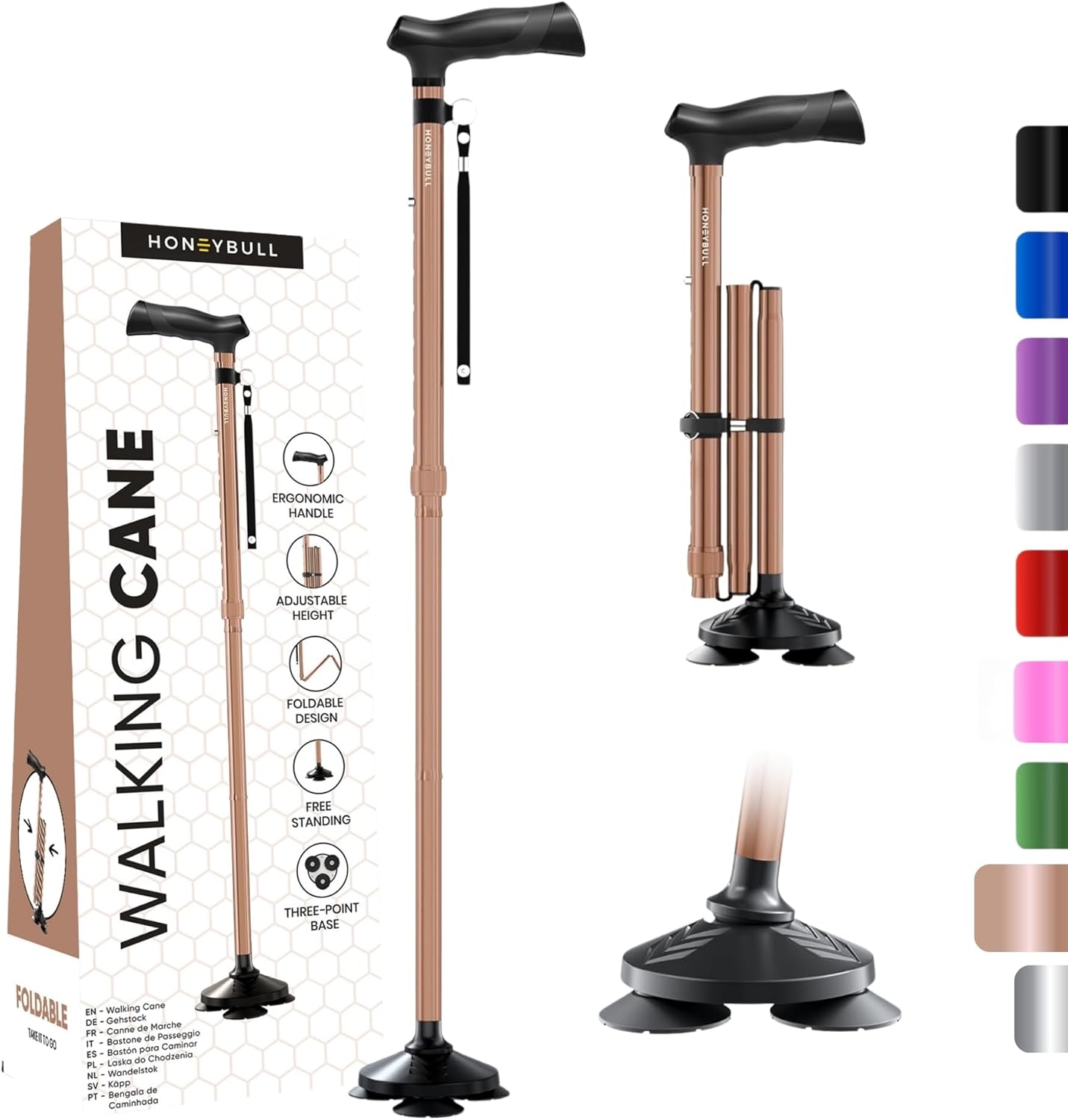 Walking Cane for Men & Women (Copper)...