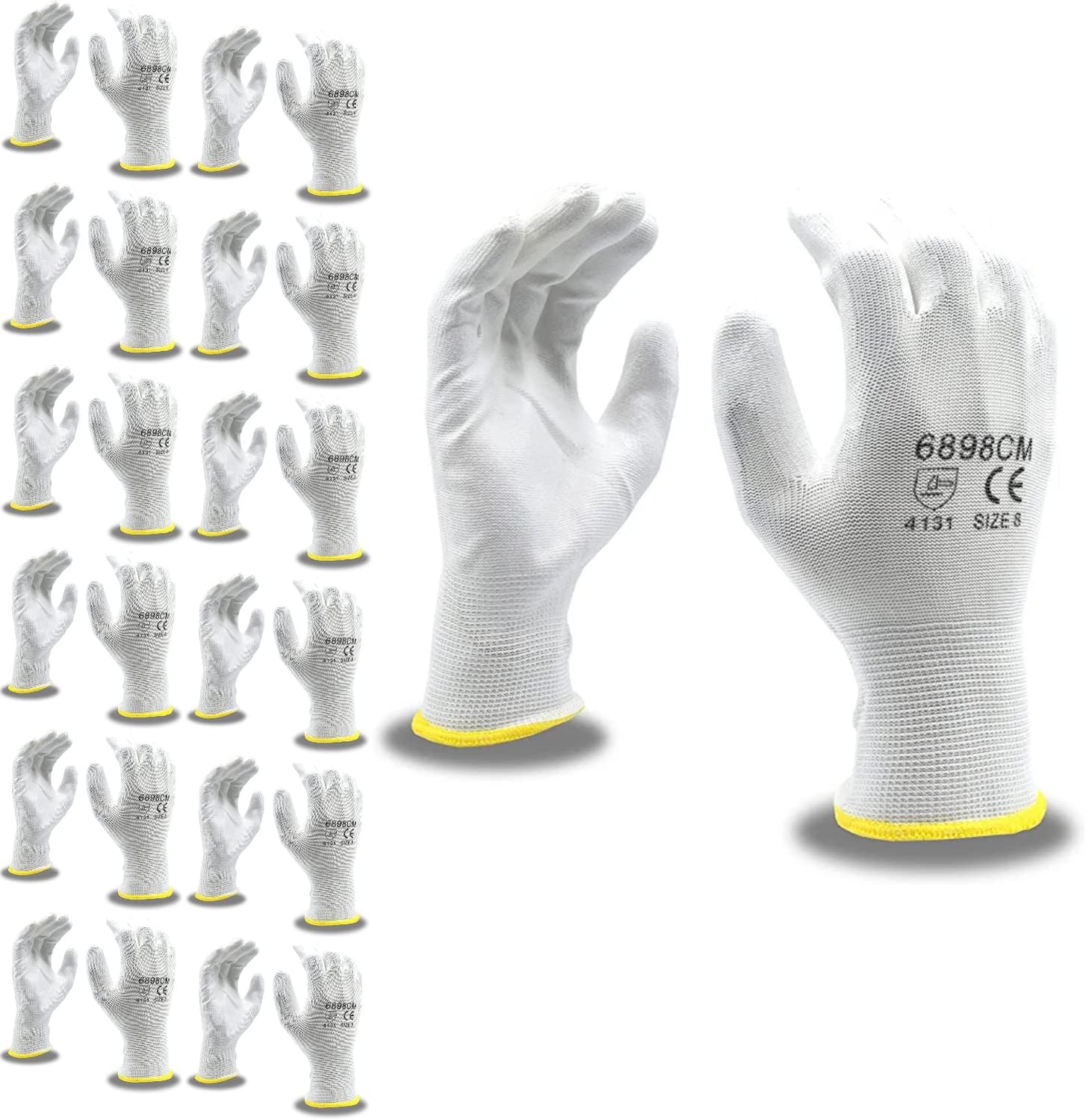 Cordova Standard Gloves, 13-Gauge, Polyester Shell, Polyurethane Palm Coating, 12-Pack
