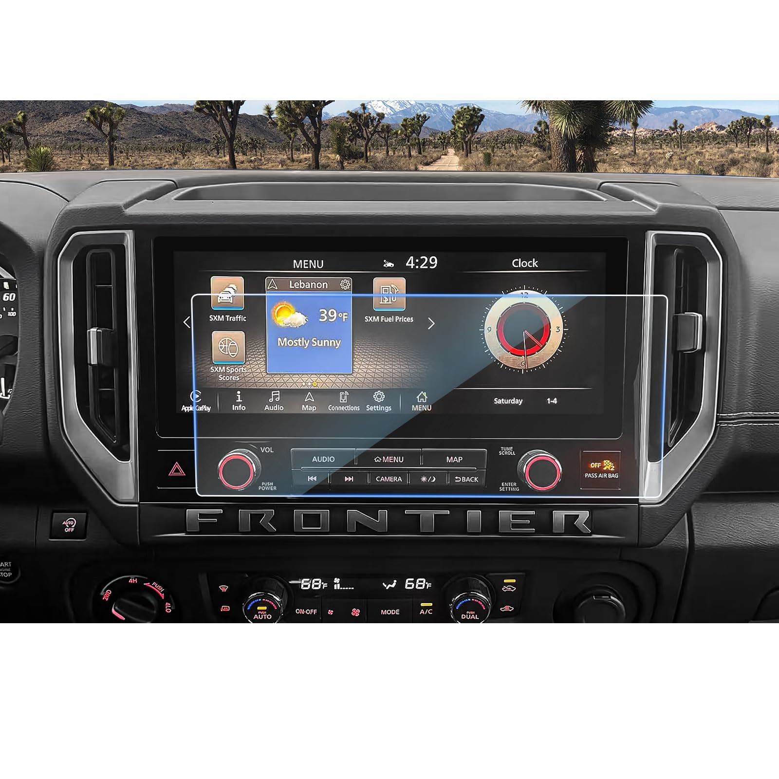 CDEFG for 2025 2026 Nissan Frontier Screen Protector 12.3-Inch Touchscreen