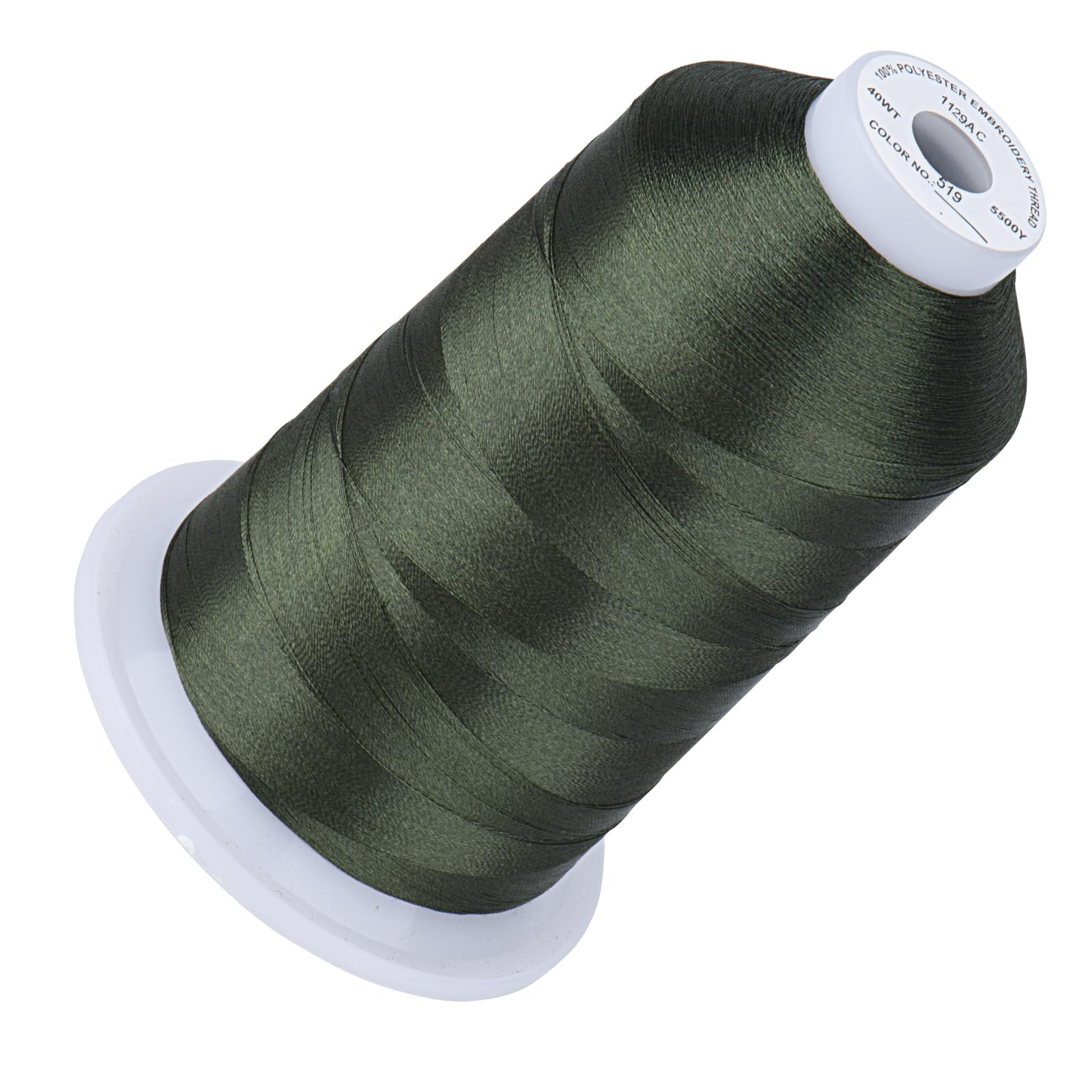Simthread Embroidery Machine Thread 5000M 40WT Polyester, Olive Green 519