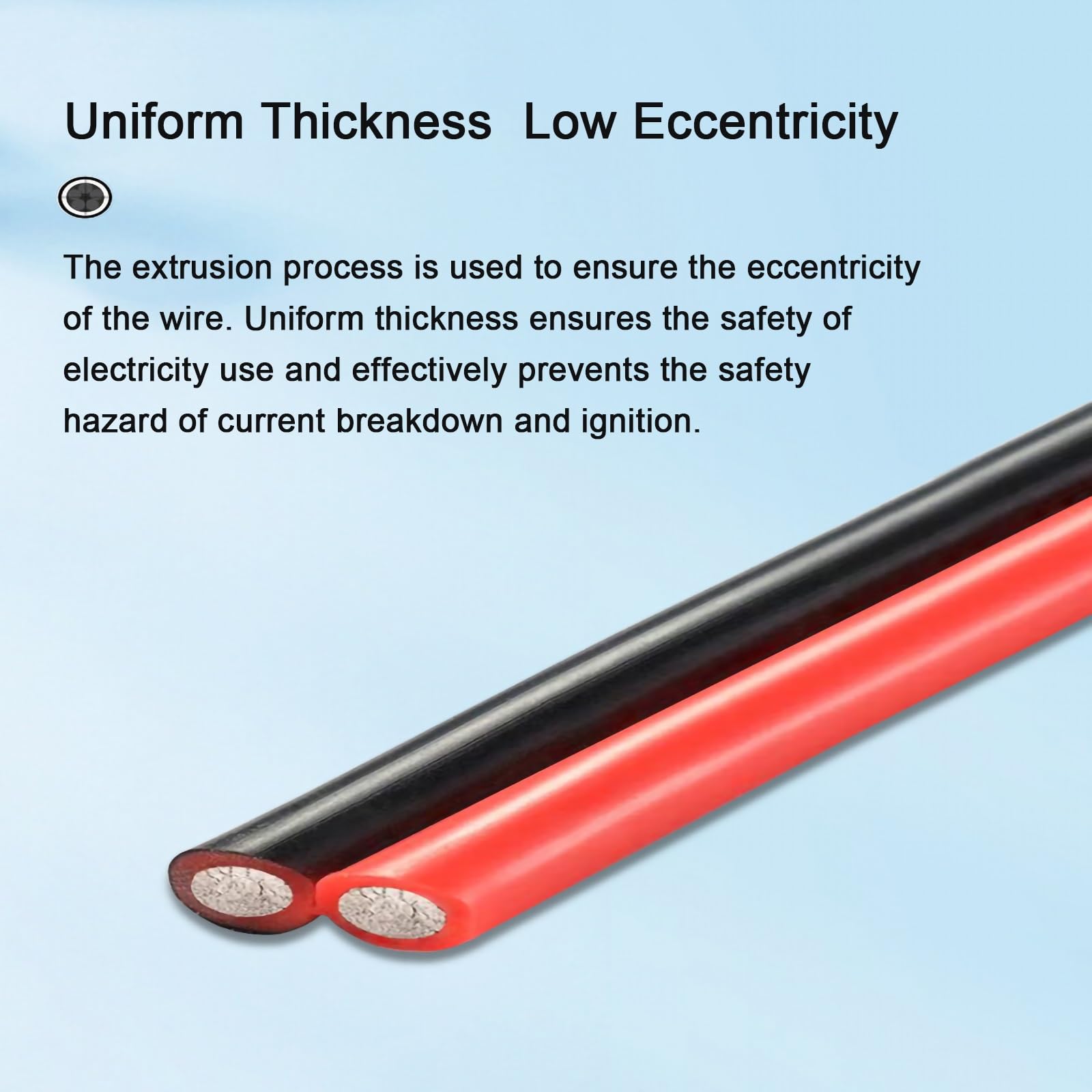 Kabel dwużyłowy, Silikonowy przewód równoległy HT 2C, wielokolorowy, 10-18AWG, 25-100FT, -76-392°F