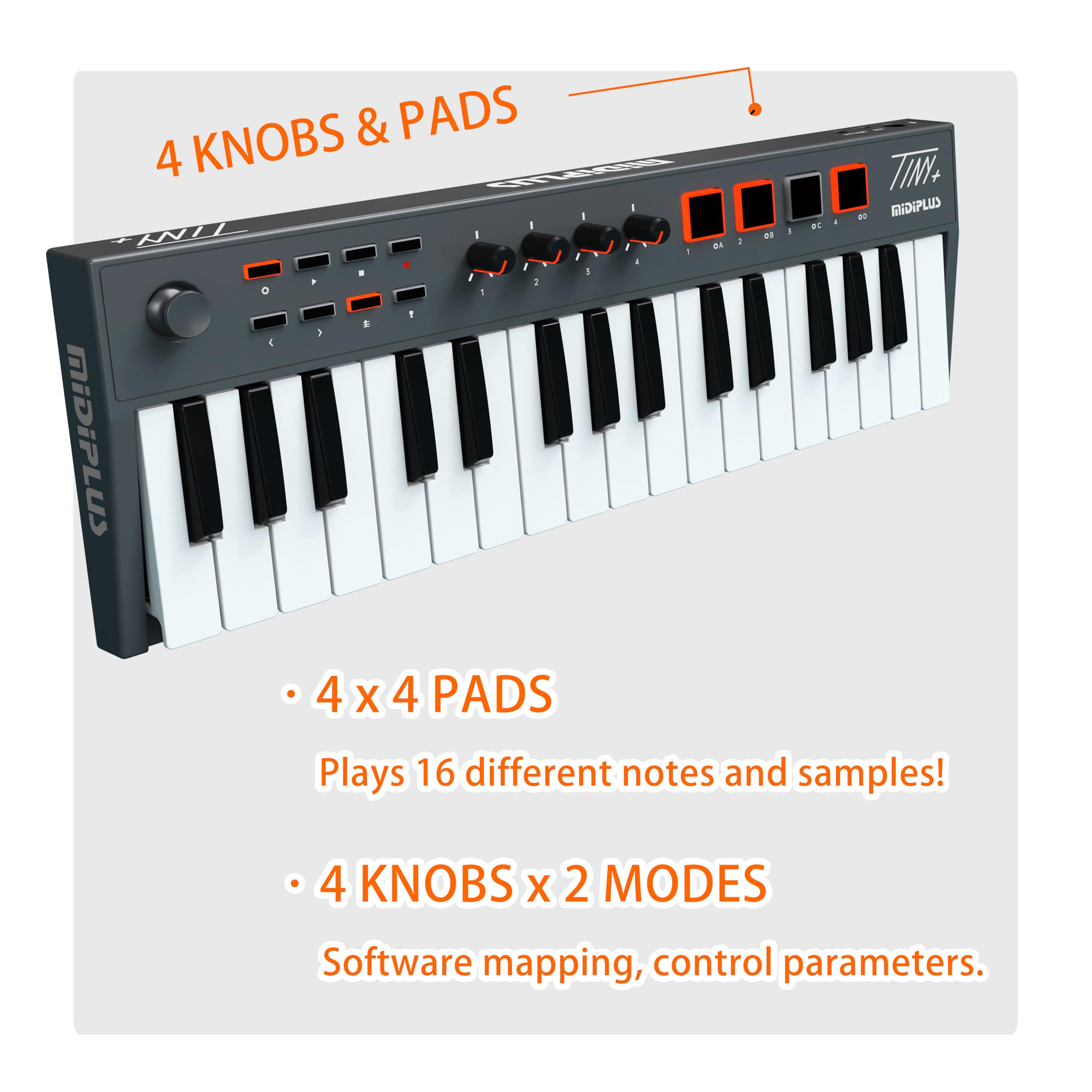 Amazon | MIDIPLUS TINY+ MIDIキーボードコントローラ | MIDI