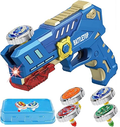 Bey Battling Top Burst Gyro Toy Set, lanzador de armas con 4 giroscopios giratorios de explosión, regalos de batalla de combate para niños y niñas