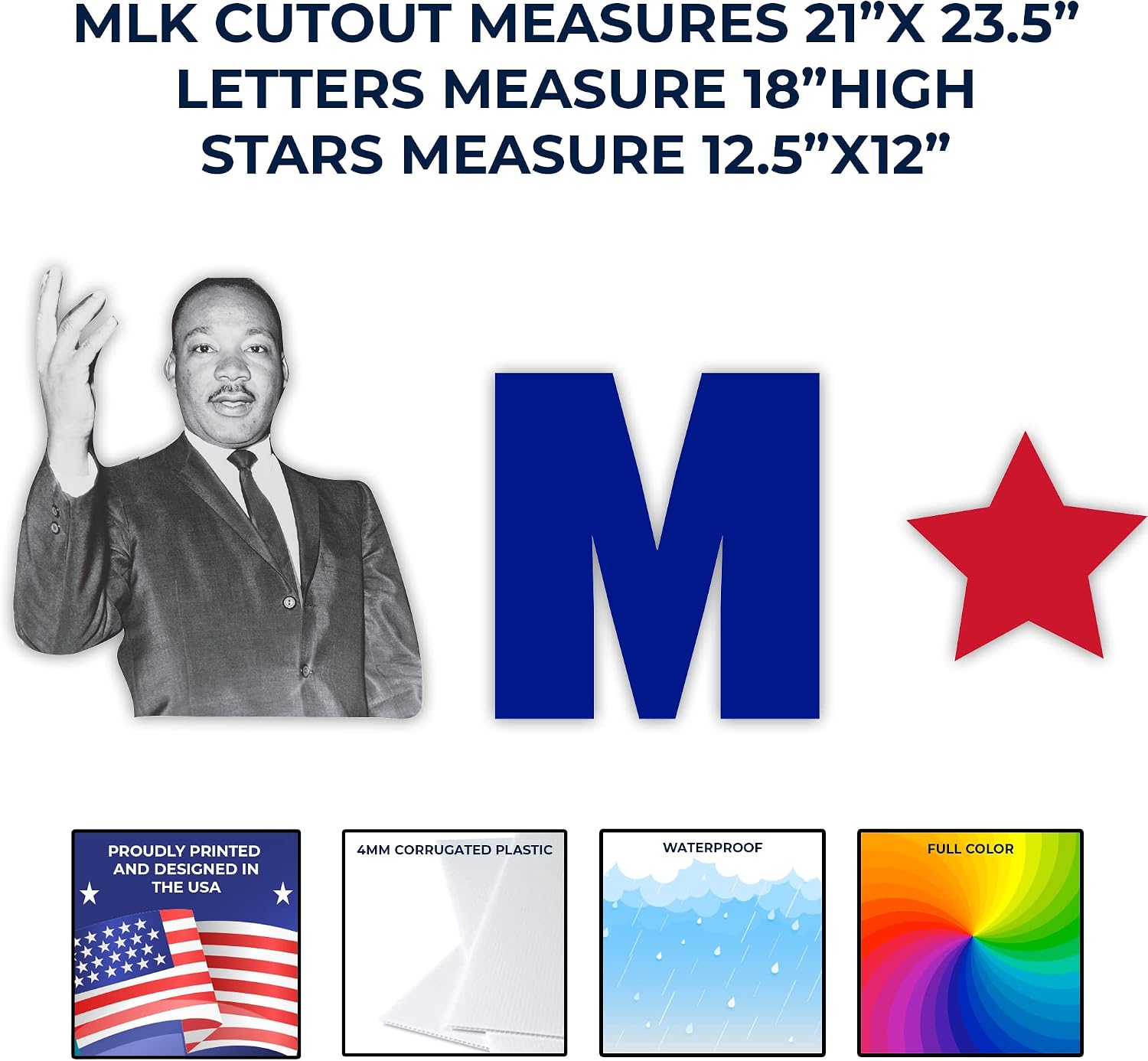 I Have A Dream Yard Decoration -Martin Luther King Jr Lawn Decoration, MLK Yard Sign with Stakes, 12396