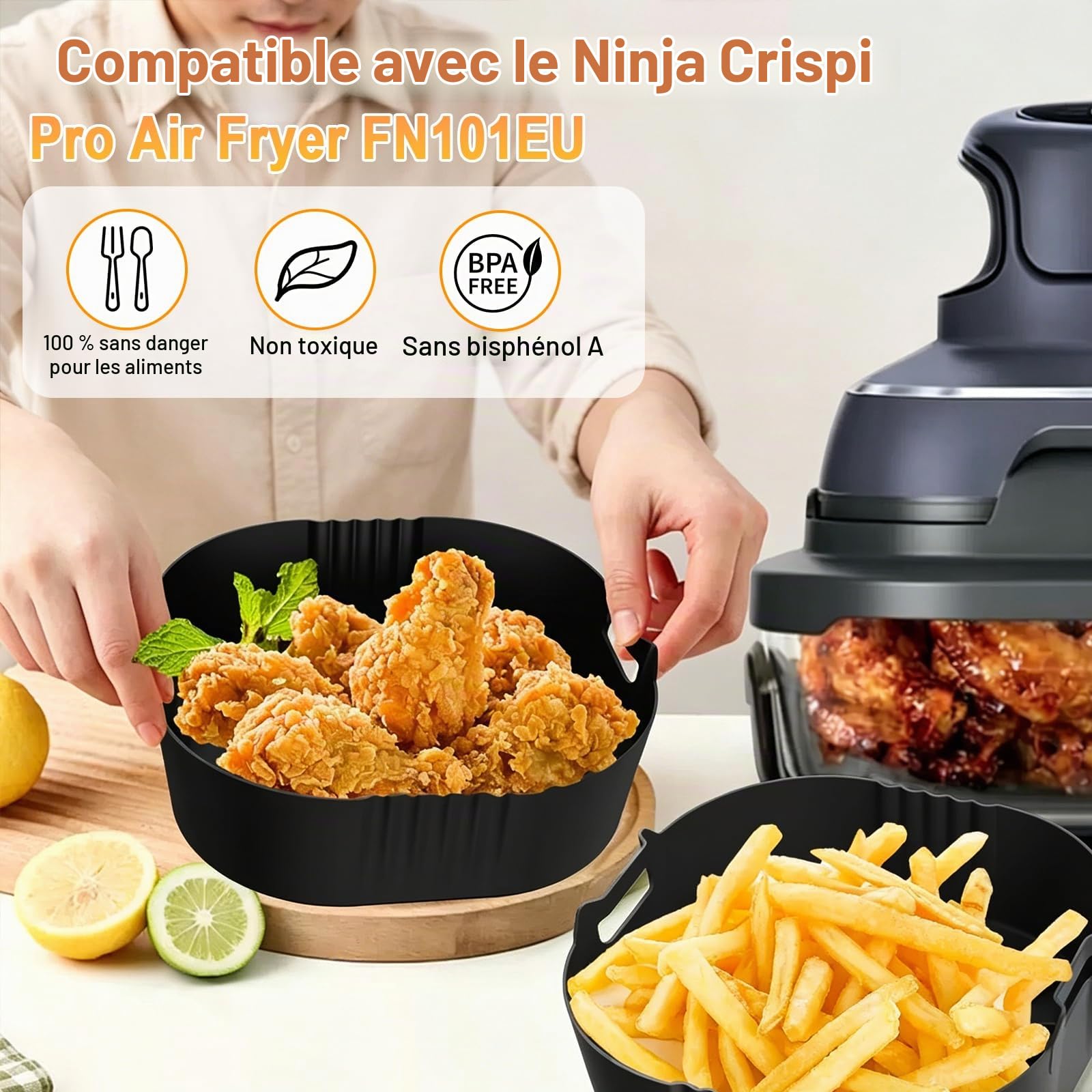 Accessoires Air Fryer pour Ninja CRISPi FN101EU & Pro (8PCS)