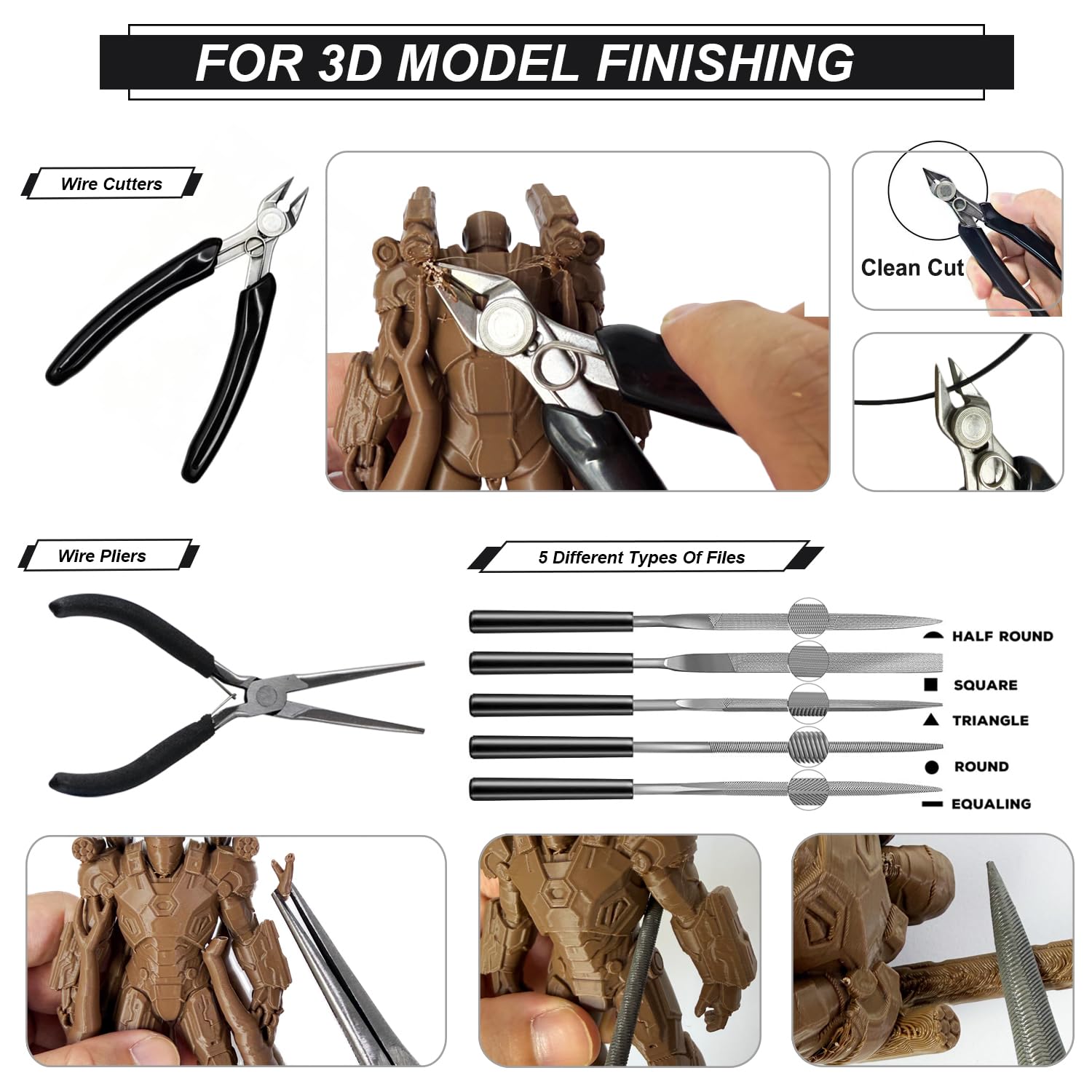 52PCS 3D Printer Tools Kit with Storage Case image 5