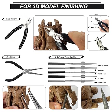 52PCS 3D Printer Tools Kit with Storage Case