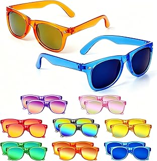 16 Pack 8 Colors Kids Sunglasses, UV400 Protection for Boys Girls Age 3-8, Perfect for Beach Pool Birthday Party Favors & Goody Bag Stuffers